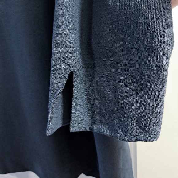 Eileen Fisher Bateau Neck High-Low Top Dark Gray Size 2X - Picture 3 of 7